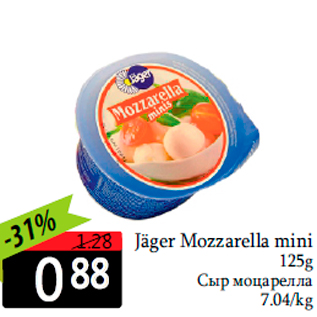 Allahindlus - Jäger Mozzarella mini 125g