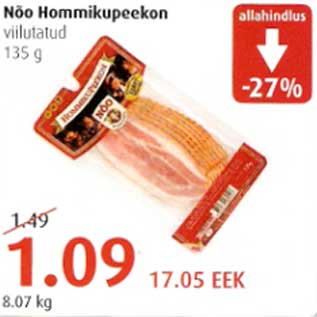 Allahindlus - Nõo Hommikupeekon viilutatud