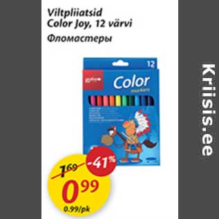 Allahindlus - Viltpliiatsid Color Joy, 12 värvi