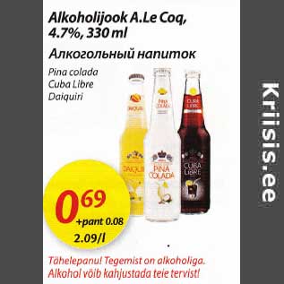 Allahindlus - Alkoholijook A.Le Coq