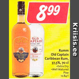 Allahindlus - Rumm Old Captain Caribbean Rum