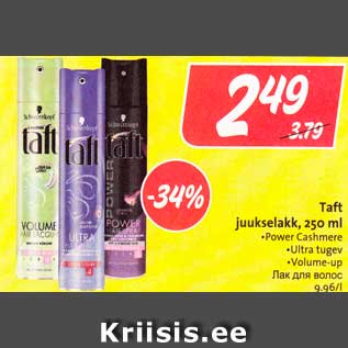 Allahindlus - Taft juukselakk, 250 ml