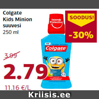 Allahindlus - Colgate Kids Minion suuvesi 250 ml