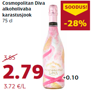 Allahindlus - Cosmopolitan Diva alkoholivaba karastusjook 75 cl