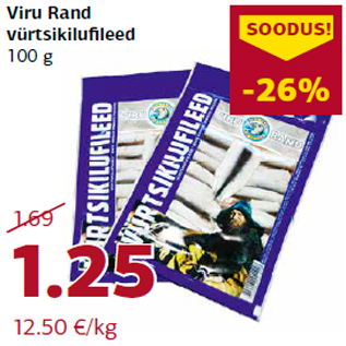 Allahindlus - Viru Rand vürtsikilufileed 100 g