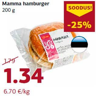 Allahindlus - Mamma hamburger 200 g