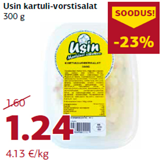 Allahindlus - Usin kartuli-vorstisalat 300 g