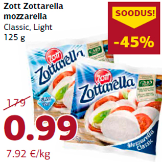 Allahindlus - Zott Zottarella mozzarella