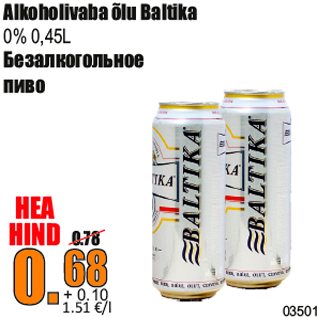 Allahindlus - Alkoholivaba õlu Baltika