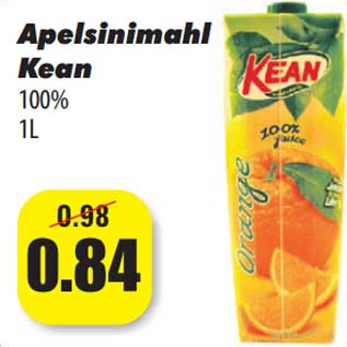 Allahindlus - Apelsinimahl Kean 100% 1L