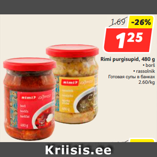 Allahindlus - Rimi purgisupid, 480 g