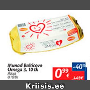 Allahindlus - Munad Balticovo Omega 3, 10 tk