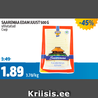 Allahindlus - SAAREMAA EDAM JUUST 500 G