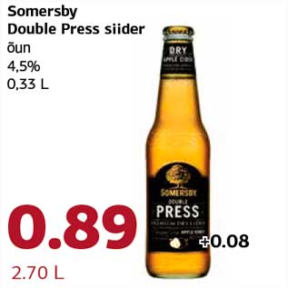 Allahindlus - Somersby Double Press siider õun 4,5% 0,33 L