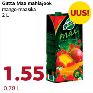 Allahindlus - Gutta Max mahlajook mango-maasika 2 L