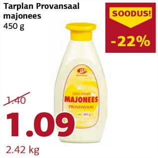 Allahindlus - Tarplan Provansaal majonees 450 g