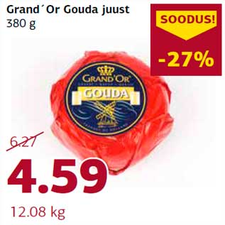 Allahindlus - Grand´Or Gouda juust 380 g