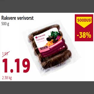 Allahindlus - Rakvere verivorst 500 g