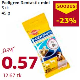 Allahindlus - Pedigree Dentastix mini