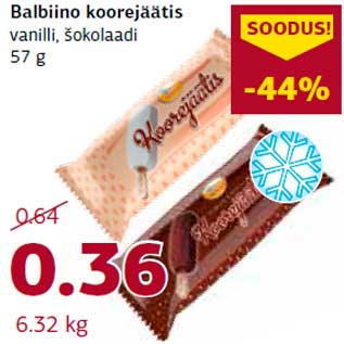 Allahindlus - Balbiino koorejäätis