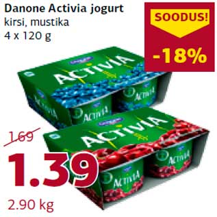 Allahindlus - Danone Activia jogurt