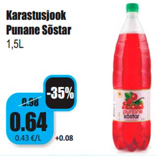 Allahindlus - Karastusjook Punane Sõstar 1,5L