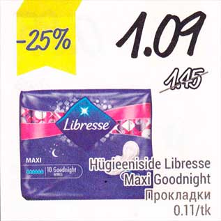 Allahindlus - Hügieeniside Libresse Maxi Goodnight