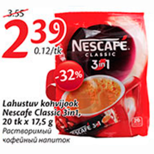 Allahindlus - Lahustuv kohvijook Nescafe Classic 3in1