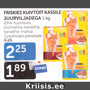 Allahindlus - FRISKIES KUIVTOIT KASSILE JUUSVILJADEGA 1 kg