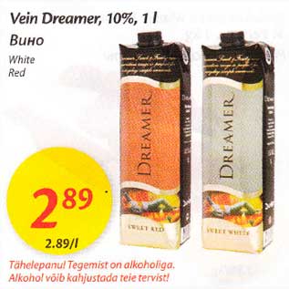 Allahindlus - Vеin Drеаmеr, 10%,1 l