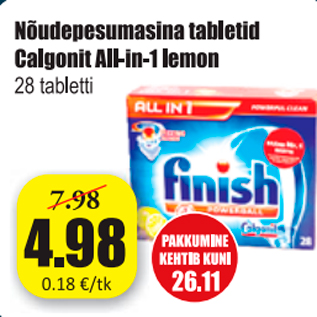 Allahindlus - Nõudepesumasina tabletid Colgate All-in-1 lemon