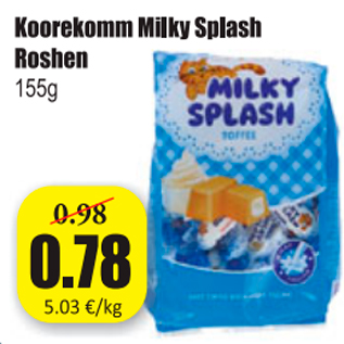 Allahindlus - Koorekomm Milky Splash Roshen 155 g