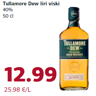 Allahindlus - Tullamore Dew Iiri viski 40% 50 cl