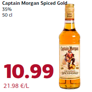 Allahindlus - Captain Morgan Spiced Gold 35% 50 cl