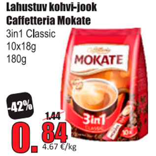 Allahindlus - Lahustuv kohvi-jook Caffetteria Mokate