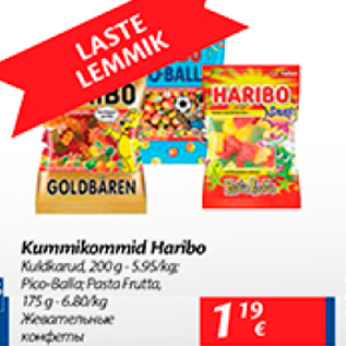 Allahindlus - Kummikommid Haribo