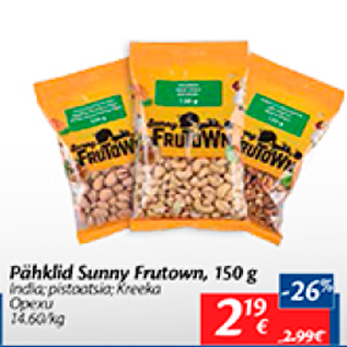 Allahindlus - Pähklid Sunny Frutown, 150 g