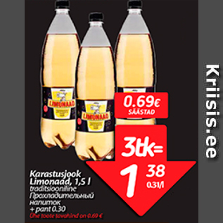 Allahindlus - karastusjook Limonad, 1,5 l