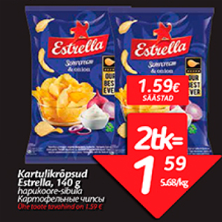 Allahindlus - Kartulikrõpsud Estrella, 140 g