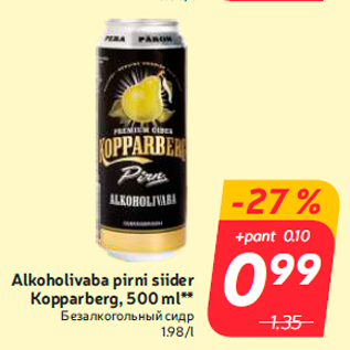 Allahindlus - Alkoholivaba pirni siider Kopparberg, 500 ml**