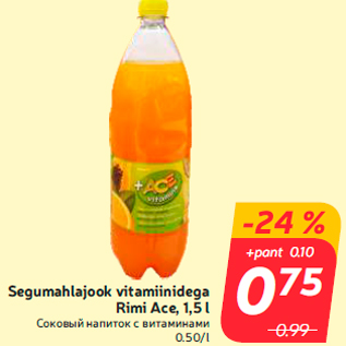 Allahindlus - Segumahlajook vitamiinidega Rimi Ace, 1,5 l