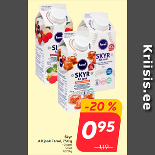 Allahindlus - Skyr AB jook Farmi, 750 g