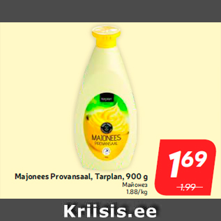 Allahindlus - Majonees Provansaal, Tarplan, 900 g