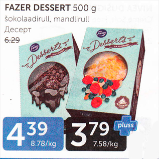 Allahindlus - FAZER DESSERT 500 G