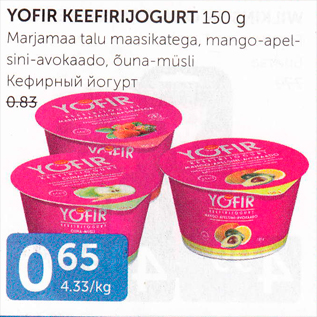 Allahindlus - YOFIR KEEFIRIJOGURT 150 G