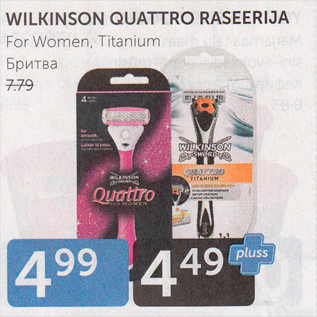 Allahindlus - WILKINSON QUATTRO RASEERIJA