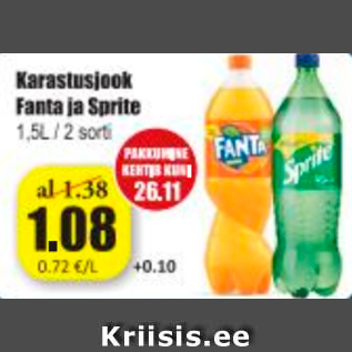 Allahindlus - Karastusjook Fanta ja Sprite