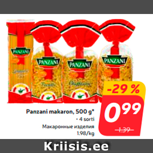 Allahindlus - Panzani makaron, 500 g*