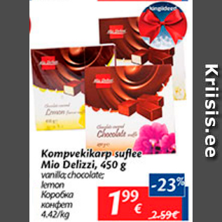 Allahindlus - Kompvekikarp suflee Mio Delizzi, 450 g