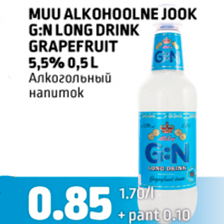 Allahindlus - MUU ALKOHOOLNE JOOK G:N LONG DRINK GRAPEFRUIT